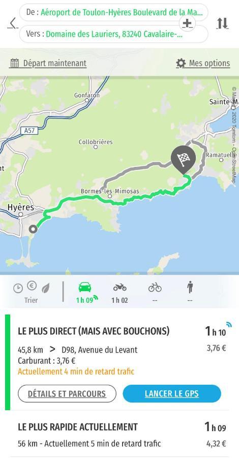 Cavalaire Vue Mer Au Loin Maisonnette Tout Equipee Pour 4 Personnes Avec Piscine Clim Wifi Velos Tv Barbecues Екстериор снимка