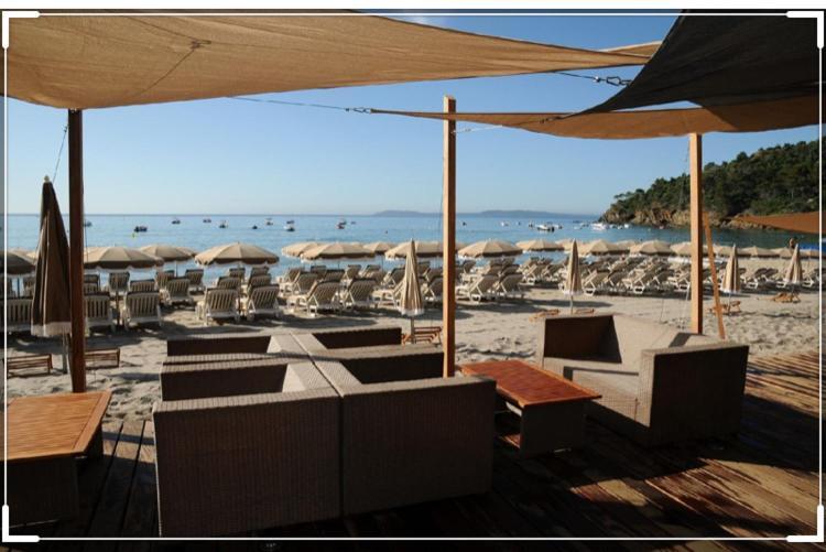 Cavalaire Vue Mer Au Loin Maisonnette Tout Equipee Pour 4 Personnes Avec Piscine Clim Wifi Velos Tv Barbecues Екстериор снимка